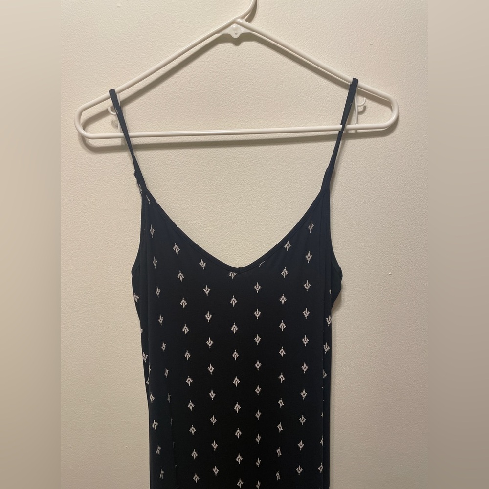 Ann Taylor Loft Womens Maxi Print Sleeveless Dress Black Size MP - Picture 2 of 6